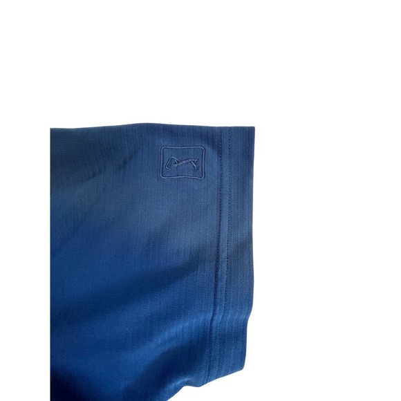 PGA Tour Mens Blue Performance Golf Polo Shirt Large Textured Breathable - Picture 6 of 6